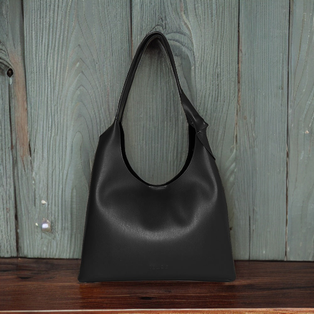 Elegant Shoulder Hobo Black Bag For Women & Girls