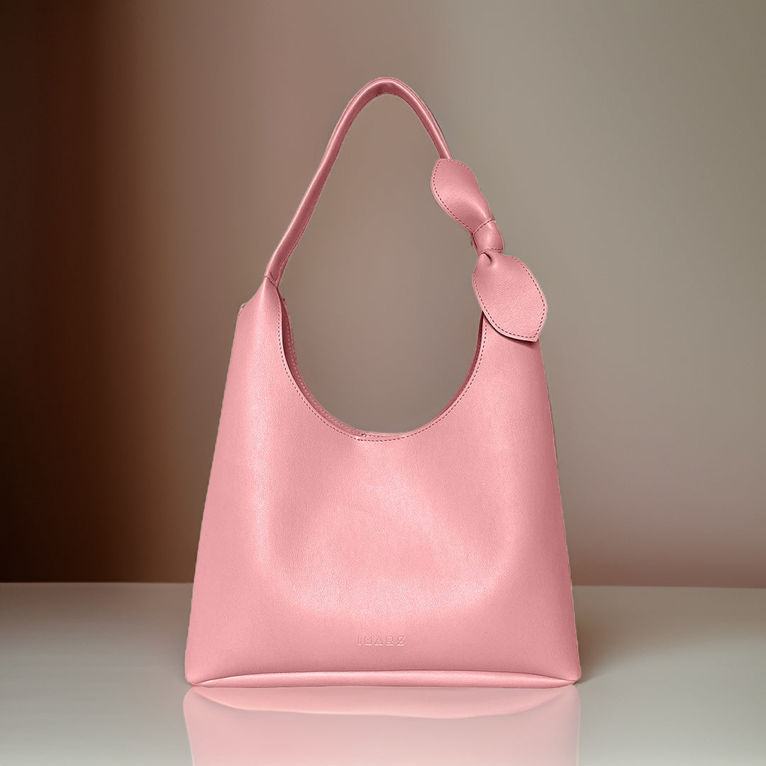 Elegant Shoulder Hobo Light Pink Bag For Women & Girls