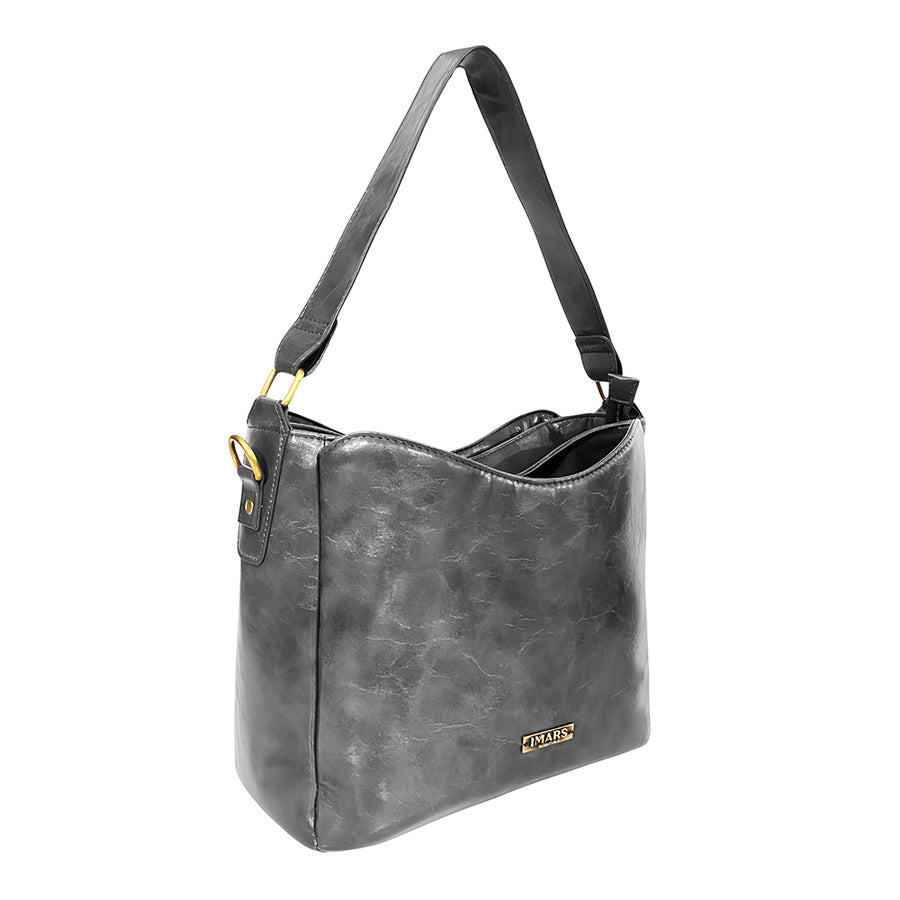 Black Sustainable Shoulder Bag for Women