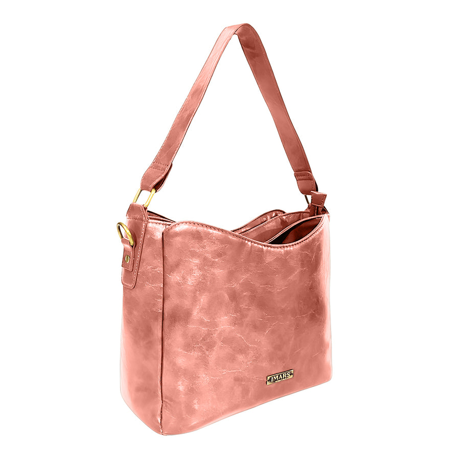 Pink Sustainable Shoulder Bag for Women
