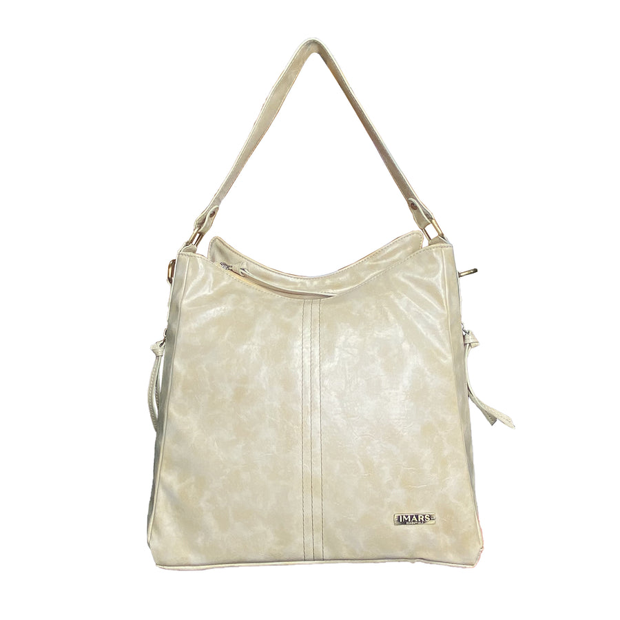Butterscotch Vegan Leather Shoulder Bag Lightweight & Spacious