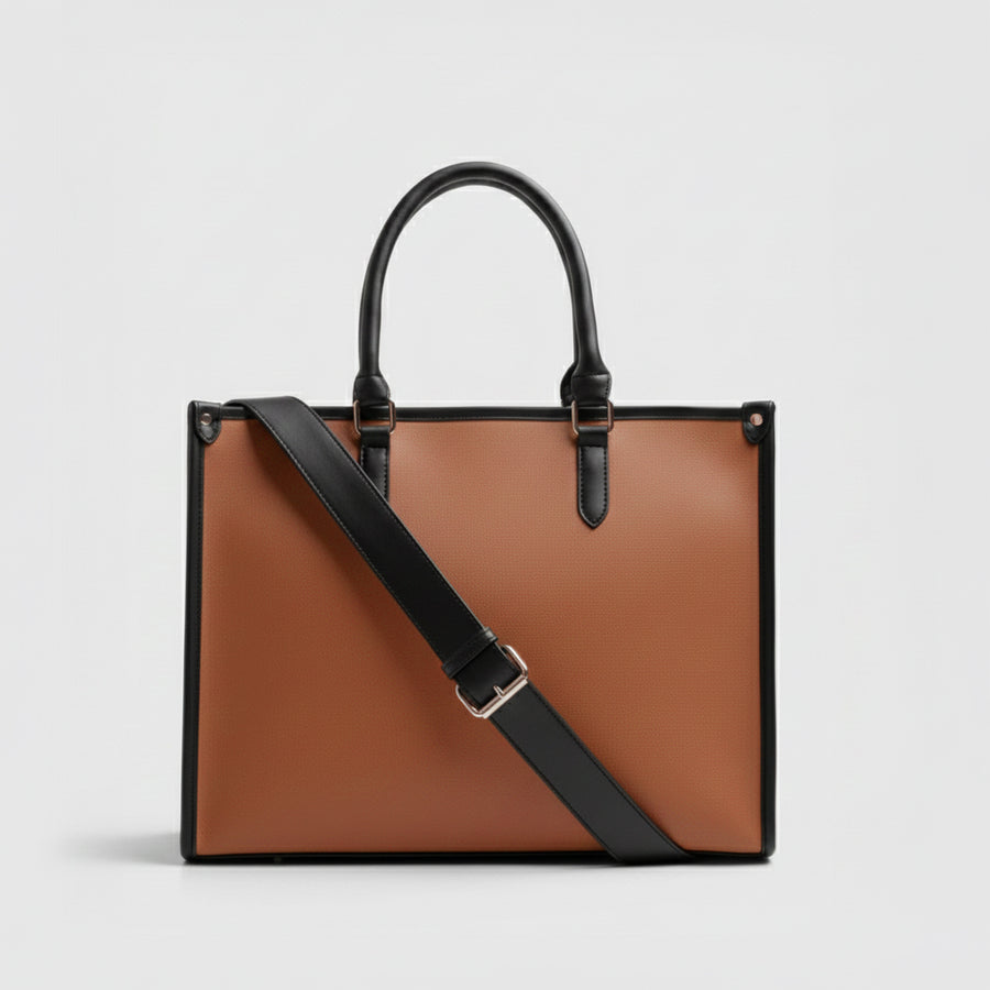 Vegan Leather Laptop Tote Women’s Office Handbag