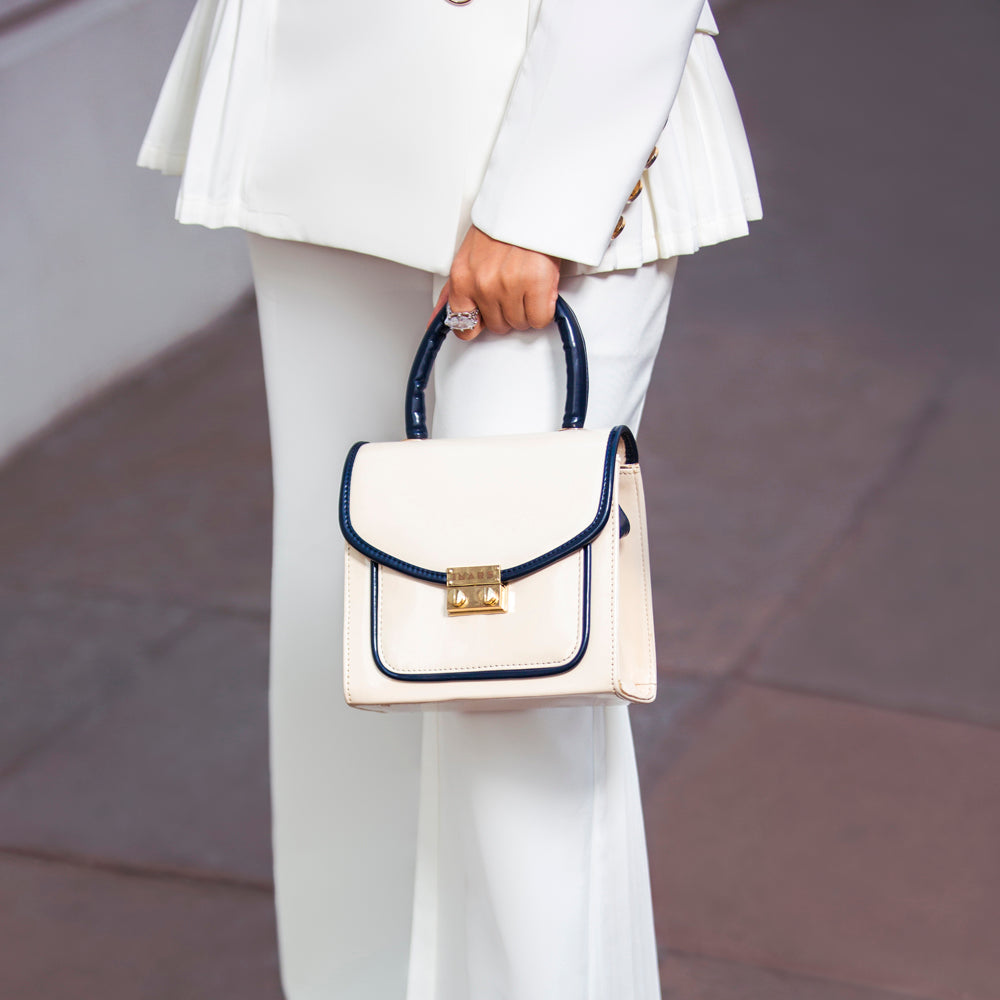 Classic Ivory Blue Handbag Perfect For Women & Girls