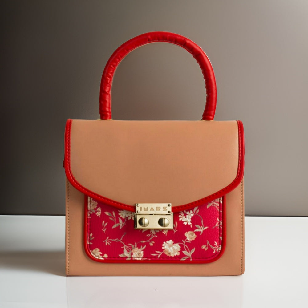 Classic Pink Floral Handbag Perfect For Women & Girls