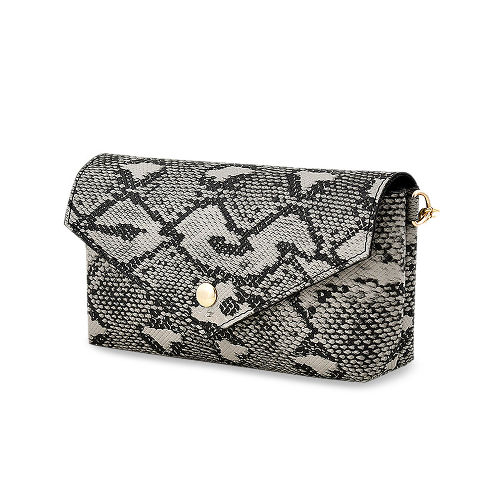 Snake Print Black Tote and Sling Combo