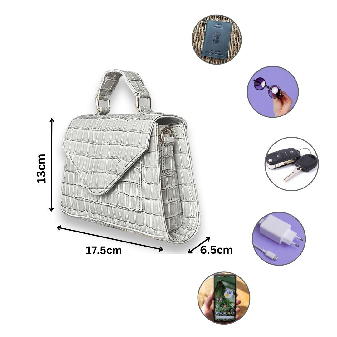 Stylish Grey Crossbody Bag Perfect for Girls