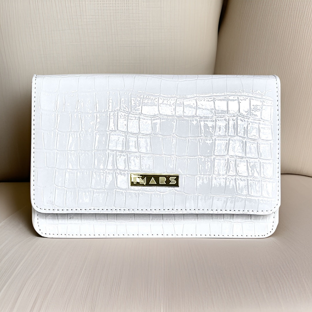 Stylish White Crossbody Bag Perfect for Women and Girls