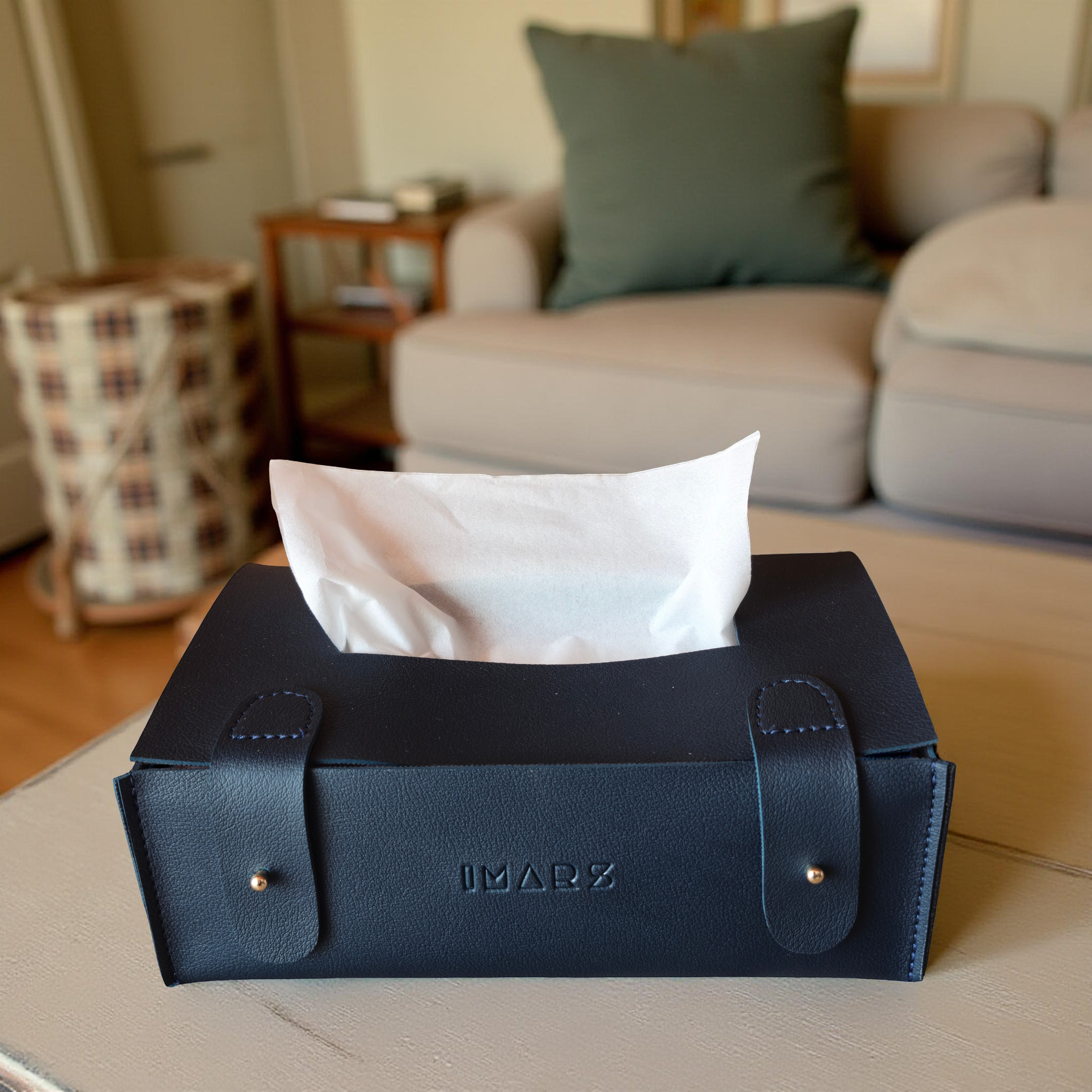 Premium Faux Leather Tissue Dispenser for Home & Office