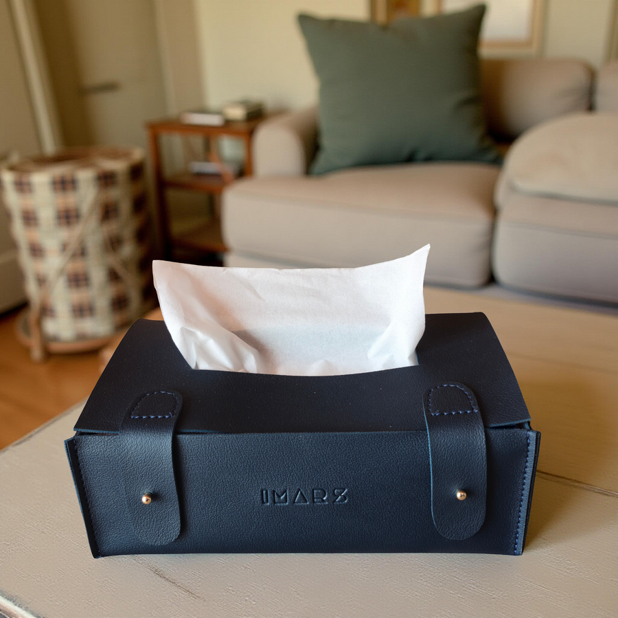 Premium Faux Leather Tissue Dispenser for Home & Office