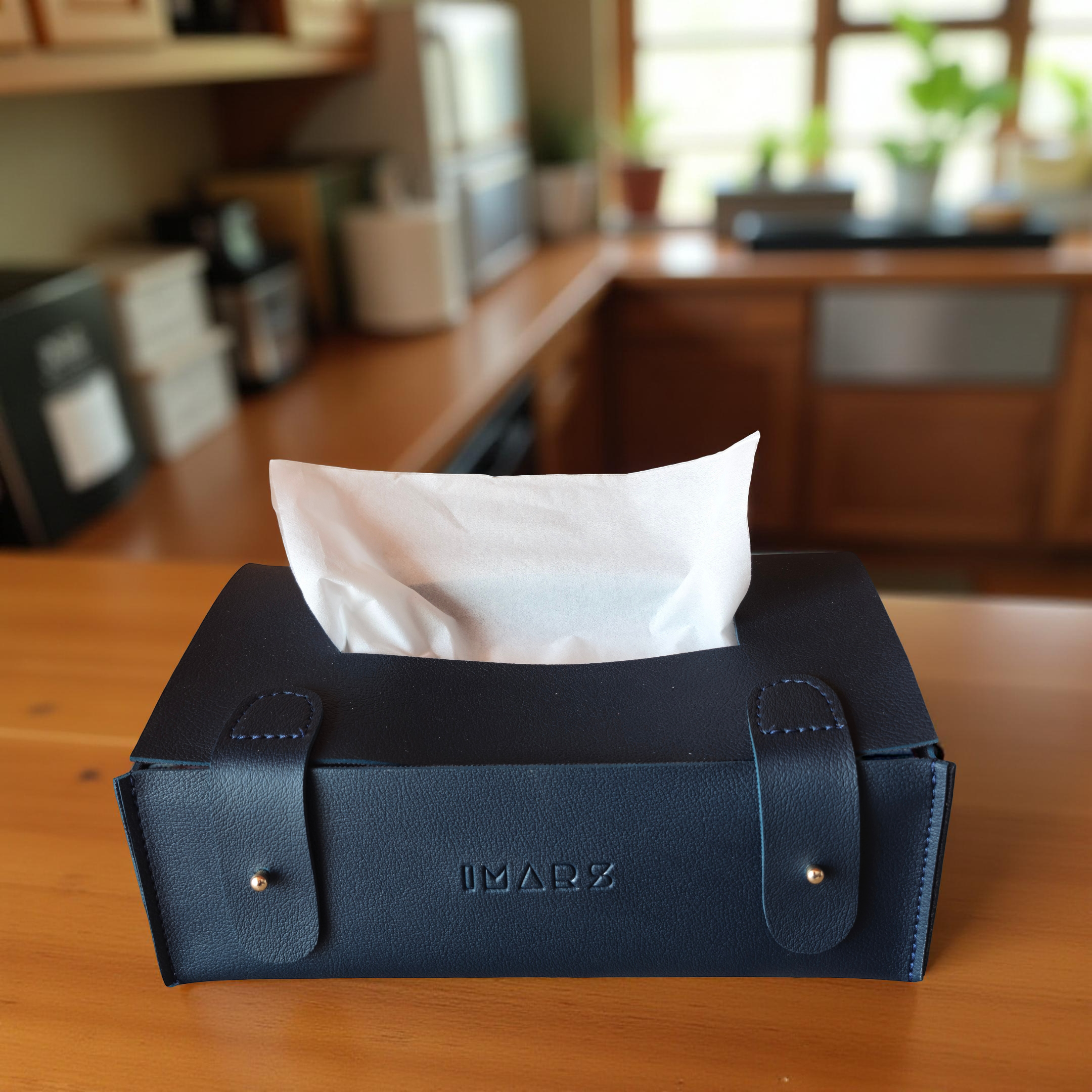 Premium Faux Leather Tissue Dispenser for Home & Office