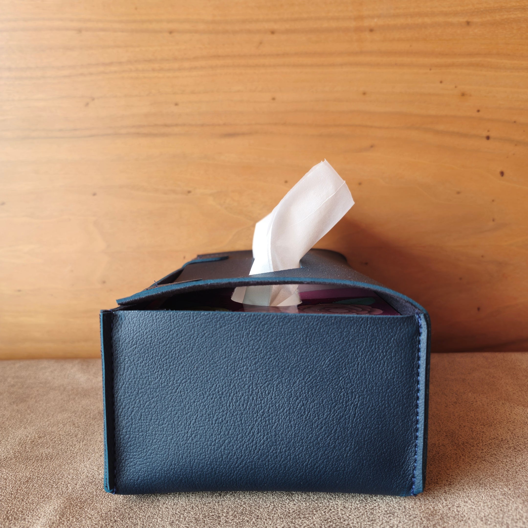 Premium Faux Leather Tissue Dispenser for Home & Office