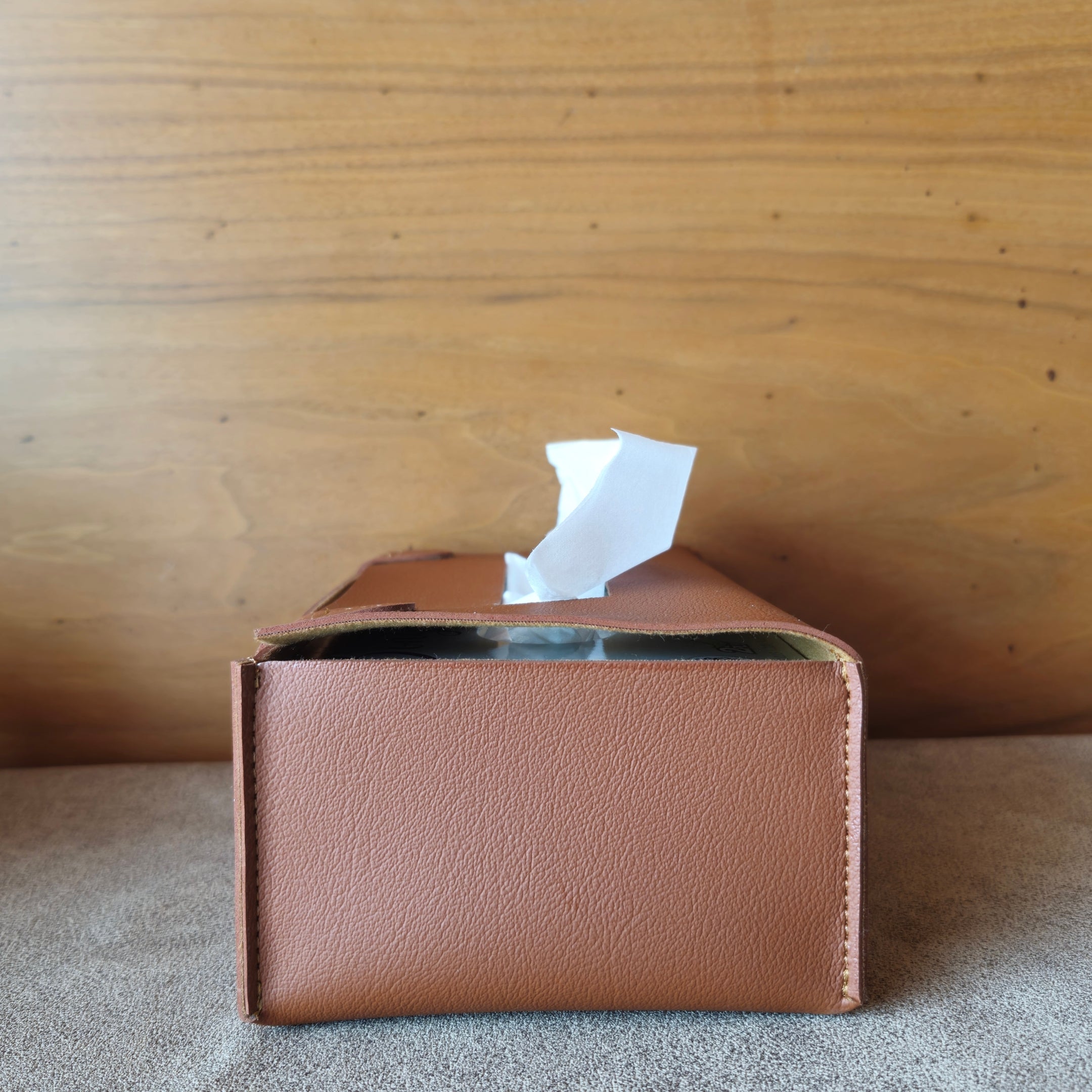 Stylish Rectangular Tissue Box Cover with Snap Closure