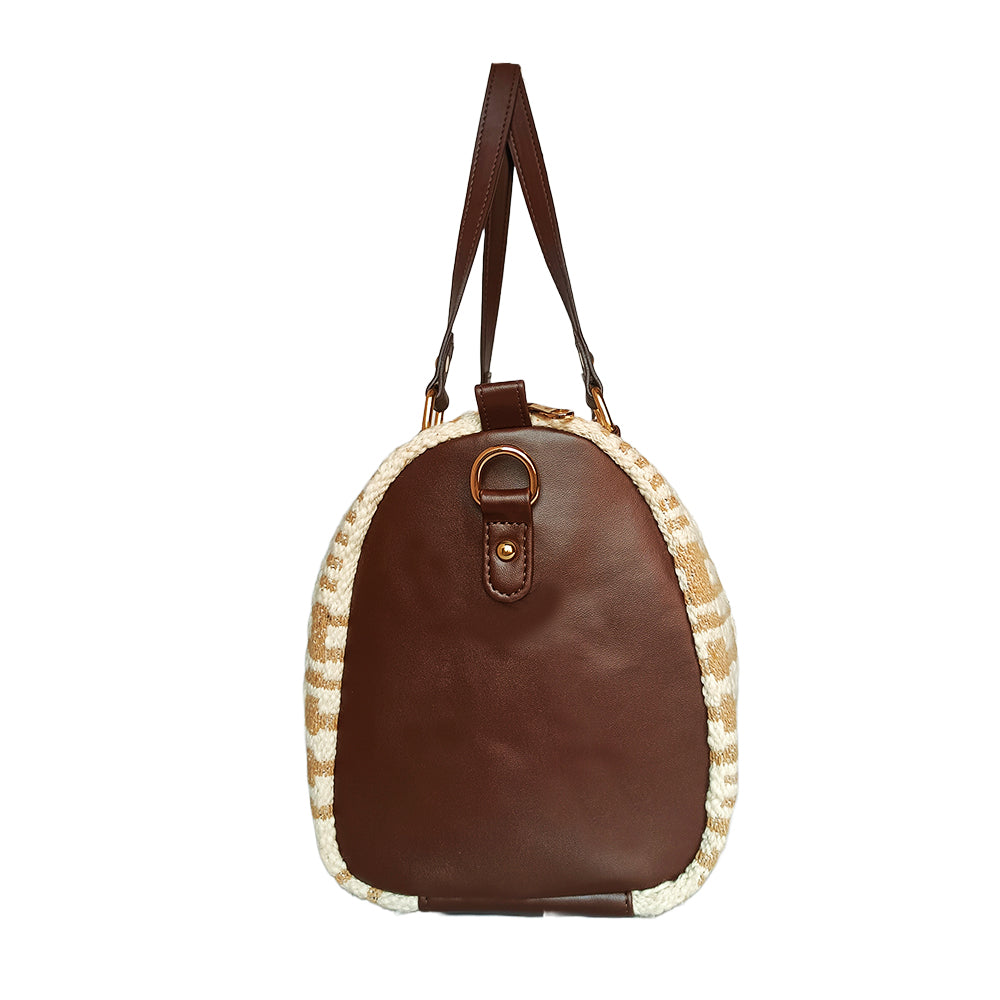 IMARS Beautiful Brown Handloom Duffle Bag for Men & Women