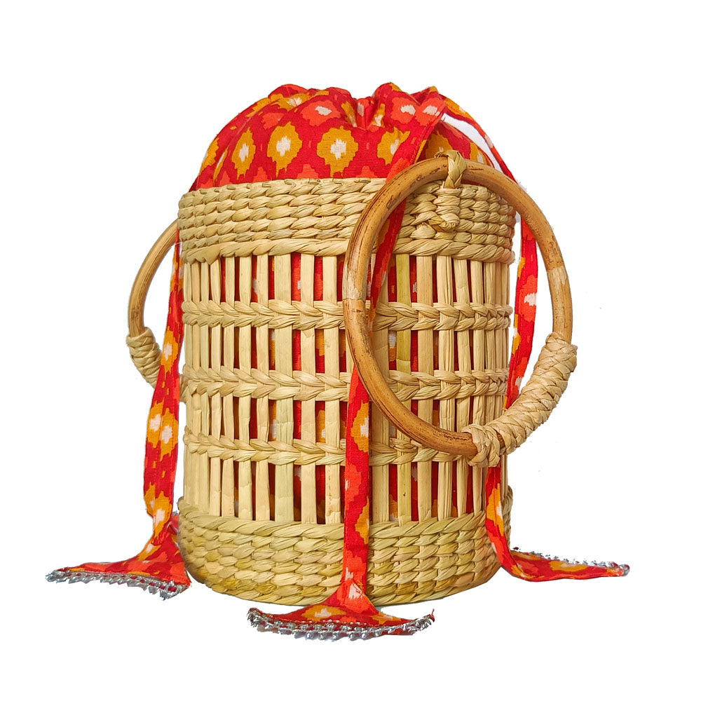 IMARS Potli Basket Bag- Red