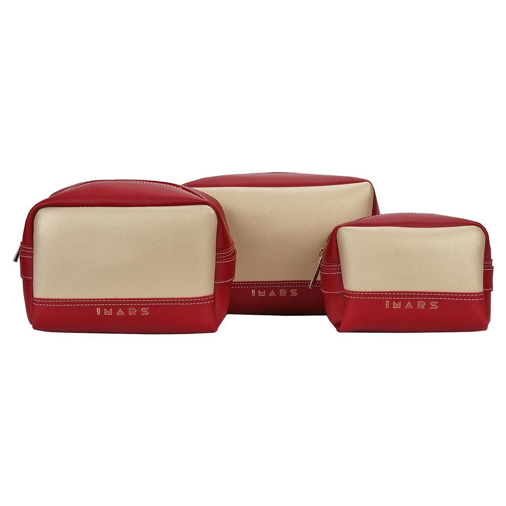 IMARS Travel Kit (Combo) For Women Jet-Set-Travel Kits(Set Of 3) (Red) (6746614431951)
