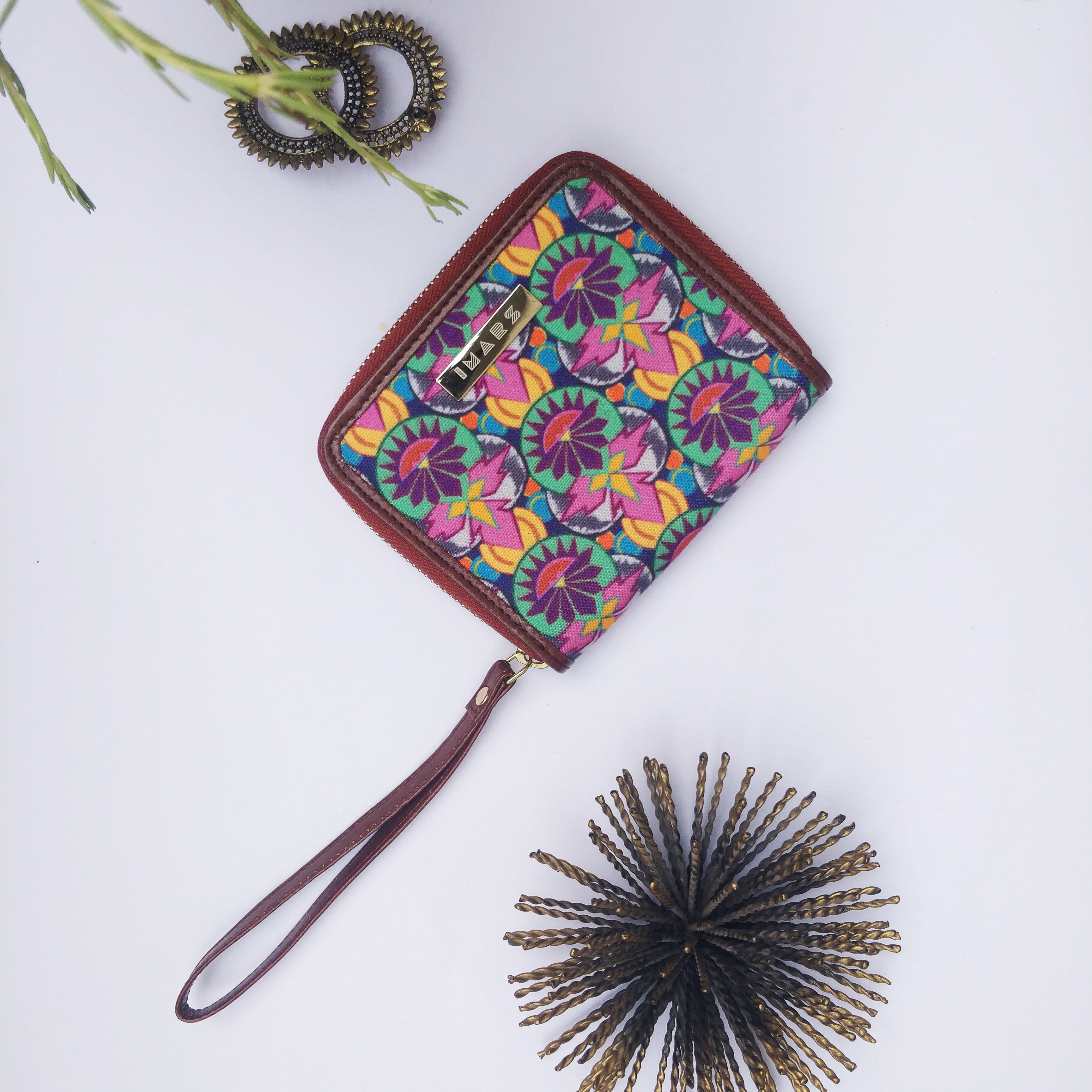 IMARS Urban Tribe Print Mini Wallet Tan (6746463994063)