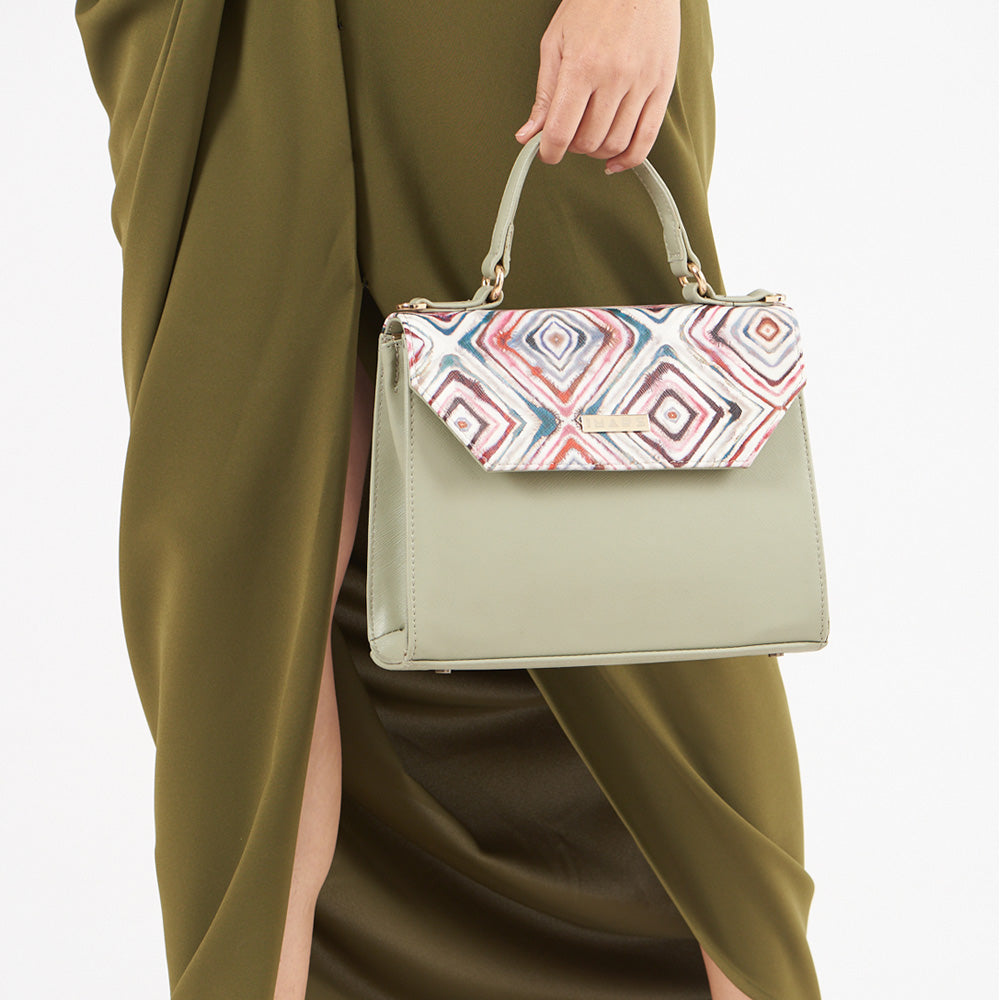 A' La' Mode Handbag- Sage Green