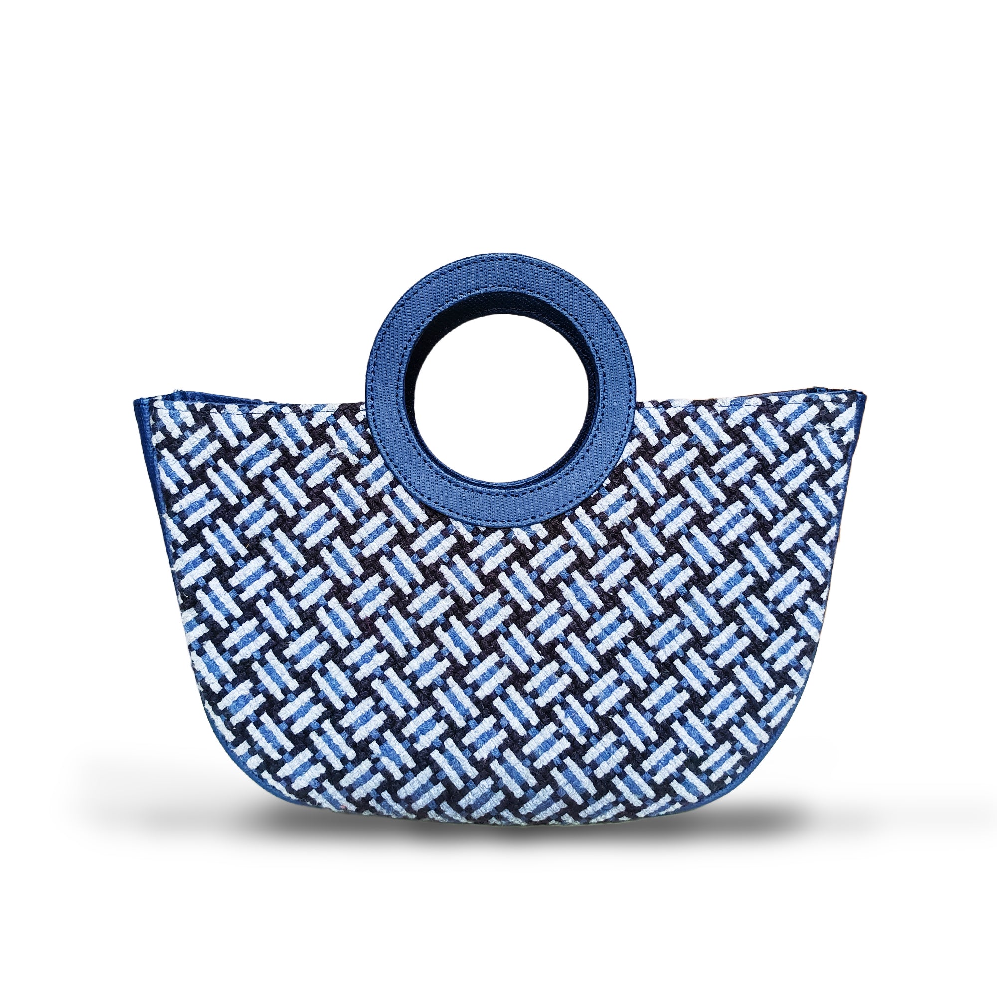 IMARS Trendy Handloom Basket Bag- Blue